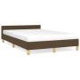 Dark brown fabric bed frame with headboard 120x200cm by vidaXL, Beds and slatted bases - Ref: Foro24-347402, Price: 103,99 €,...