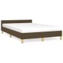 Dark brown fabric bed frame with headboard 120x200cm by vidaXL, Beds and slatted bases - Ref: Foro24-347402, Price: 102,57 €,...