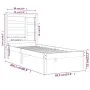Solid white pine wood bed frame 90x200 cm by vidaXL, Beds and slatted bases - Ref: Foro24-3105781, Price: 96,86 €, Discount: %