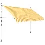 Manual retractable awning 250 cm orange and white striped by vidaXL, Awnings - Ref: Foro24-43233, Price: 76,81 €, Discount: %