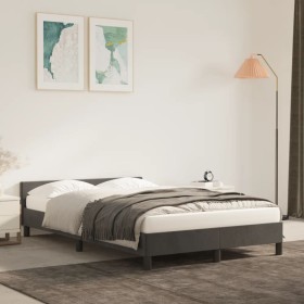 Dunkelgrauer Samtbettrahmen mit Kopfteil 120x200 cm von vidaXL, Betten und Lattenroste - Ref: Foro24-347562, Preis: 130,29 €,...