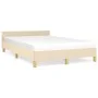 Bed frame with cream fabric headboard 120x200 cm by vidaXL, Beds and slatted bases - Ref: Foro24-347404, Price: 117,87 €, Dis...