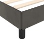 Estructura cama con cabecero terciopelo gris oscuro 120x200 cm