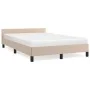 Cappuccino synthetic leather headboard bed frame 120x200cm by vidaXL, Beds and slatted bases - Ref: Foro24-347494, Price: 116...