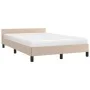 Cappuccino synthetic leather headboard bed frame 120x200cm by vidaXL, Beds and slatted bases - Ref: Foro24-347494, Price: 116...