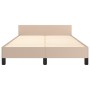 Bettgestell mit Kopfteil aus Cappuccino-Kunstleder, 120 x 200 cm von vidaXL, Betten und Lattenroste - Ref: Foro24-347494, Pre...
