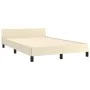 Bed frame with headboard cream synthetic leather 120x200cm by vidaXL, Beds and slatted bases - Ref: Foro24-347491, Price: 108...