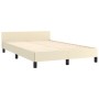 Estructura de cama con cabecero cuero sintético crema 120x200cm de vidaXL, Camas y somieres - Ref: Foro24-347491, Precio: 109...