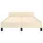 Estructura de cama con cabecero cuero sintético crema 120x200cm de vidaXL, Camas y somieres - Ref: Foro24-347491, Precio: 109...