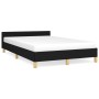 Bed frame with black fabric headboard 120x200 cm by vidaXL, Beds and slatted bases - Ref: Foro24-347401, Price: 132,92 €, Dis...