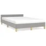 Estructura de cama con cabecero de tela gris claro 120x200 cm de vidaXL, Camas y somieres - Ref: Foro24-347399, Precio: 117,0...