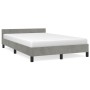 Light gray velvet bed frame with headboard 120x200cm by vidaXL, Beds and slatted bases - Ref: Foro24-347561, Price: 115,24 €,...