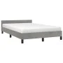 Light gray velvet bed frame with headboard 120x200cm by vidaXL, Beds and slatted bases - Ref: Foro24-347561, Price: 113,59 €,...