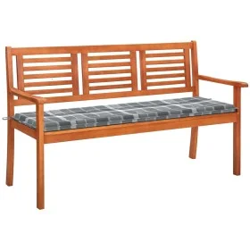 3-Sitzer-Gartenbank aus massivem Eukalyptusholz und Kissen 150 cm von vidaXL, Gartenbänke - Ref: Foro24-3061010, Preis: 196,4...