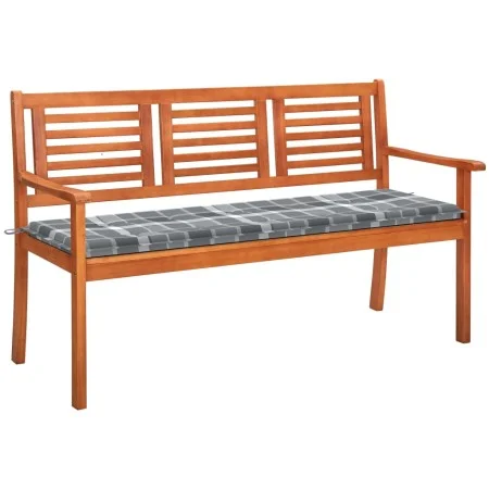 3-Sitzer-Gartenbank aus massivem Eukalyptusholz und Kissen 150 cm von vidaXL, Gartenbänke - Ref: Foro24-3061010, Preis: 196,4...