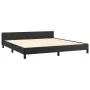 Bed frame with headboard black synthetic leather 160x200cm by vidaXL, Beds and slatted bases - Ref: Foro24-347507, Price: 123...