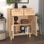 Aparador marrón madera pino maciza y ratán natural 60x30x75 cm de vidaXL, Aparadores - Ref: Foro24-345638, Precio: 138,61 €, ...