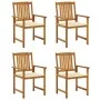 Garden chairs with cushions, 4 units, solid acacia wood. by vidaXL, Garden chairs - Ref: Foro24-3061172, Price: 315,17 €, Dis...