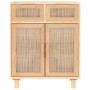 Aparador marrón madera pino maciza y ratán natural 60x30x75 cm de vidaXL, Aparadores - Ref: Foro24-345638, Precio: 138,61 €, ...