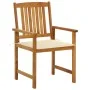 Garden chairs with cushions, 4 units, solid acacia wood. by vidaXL, Garden chairs - Ref: Foro24-3061172, Price: 315,17 €, Dis...