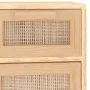 Aparador marrón madera pino maciza y ratán natural 60x30x75 cm de vidaXL, Aparadores - Ref: Foro24-345638, Precio: 141,38 €, ...
