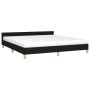 Estructura de cama con cabecero de tela negro 160x200 cm de vidaXL, Camas y somieres - Ref: Foro24-347425, Precio: 142,05 €, ...