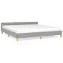 Bed frame with headboard light gray fabric 160x200 cm by vidaXL, Beds and slatted bases - Ref: Foro24-347423, Price: 115,63 €...