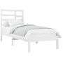 Solid white pine wood bed frame 100x200 cm by vidaXL, Beds and slatted bases - Ref: Foro24-3105786, Price: 97,37 €, Discount: %