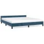Dunkelblauer Samtbettrahmen mit Kopfteil 160x200 cm von vidaXL, Betten und Lattenroste - Ref: Foro24-347583, Preis: 129,91 €,...