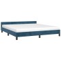Estructura cama con cabecero terciopelo azul oscuro 160x200 cm de vidaXL, Camas y somieres - Ref: Foro24-347583, Precio: 125,...