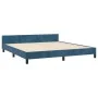 Dunkelblauer Samtbettrahmen mit Kopfteil 160x200 cm von vidaXL, Betten und Lattenroste - Ref: Foro24-347583, Preis: 129,91 €,...