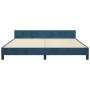 Dunkelblauer Samtbettrahmen mit Kopfteil 160x200 cm von vidaXL, Betten und Lattenroste - Ref: Foro24-347583, Preis: 129,91 €,...