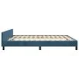 Dunkelblauer Samtbettrahmen mit Kopfteil 160x200 cm von vidaXL, Betten und Lattenroste - Ref: Foro24-347583, Preis: 129,91 €,...