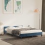 Dark blue velvet bed frame with headboard 140x190 cm by vidaXL, Beds and slatted bases - Ref: Foro24-347571, Price: 116,83 €,...