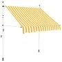 Manual retractable awning 200 cm orange and white striped by vidaXL, Awnings - Ref: Foro24-43232, Price: 83,64 €, Discount: %