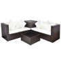 4-piece garden furniture set and brown synthetic rattan cushions by vidaXL, Garden sets - Ref: Foro24-42892, Price: 468,92 €,...