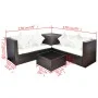 4-piece garden furniture set and brown synthetic rattan cushions by vidaXL, Garden sets - Ref: Foro24-42892, Price: 463,51 €,...
