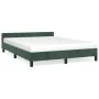 Dark green velvet bed frame with headboard 140x190 cm by vidaXL, Beds and slatted bases - Ref: Foro24-347570, Price: 115,07 €...