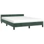 Dark green velvet bed frame with headboard 140x190 cm by vidaXL, Beds and slatted bases - Ref: Foro24-347570, Price: 115,07 €...