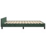Estructura cama con cabecero terciopelo verde oscuro 140x190 cm