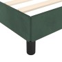 Estructura cama con cabecero terciopelo verde oscuro 140x190 cm