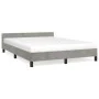 Estructura de cama con cabecero terciopelo gris claro 140x190cm de vidaXL, Camas y somieres - Ref: Foro24-347567, Precio: 107...