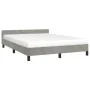 Estructura de cama con cabecero terciopelo gris claro 140x190cm de vidaXL, Camas y somieres - Ref: Foro24-347567, Precio: 107...