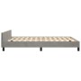 Bed frame with light gray velvet headboard 140x190cm by vidaXL, Beds and slatted bases - Ref: Foro24-347567, Price: 108,71 €,...
