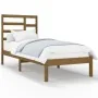 Estructura de cama madera maciza marrón miel 100x200 cm de vidaXL, Camas y somieres - Ref: Foro24-3105788, Precio: 103,90 €
