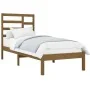Estructura de cama madera maciza marrón miel 100x200 cm de vidaXL, Camas y somieres - Ref: Foro24-3105788, Precio: 103,90 €