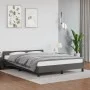 Bed frame with headboard gray synthetic leather 140x190 cm by vidaXL, Beds and slatted bases - Ref: Foro24-347499, Price: 115...