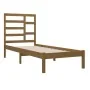 Estructura de cama madera maciza marrón miel 100x200 cm de vidaXL, Camas y somieres - Ref: Foro24-3105788, Precio: 103,90 €
