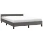 Bed frame with headboard gray synthetic leather 140x190 cm by vidaXL, Beds and slatted bases - Ref: Foro24-347499, Price: 115...