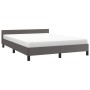 Bettgestell mit Kopfteil aus grauem Kunstleder 140x190 cm von vidaXL, Betten und Lattenroste - Ref: Foro24-347499, Preis: 117...